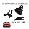 Kit réparation Support, pattes, clips, pour phare gauche Clio IV